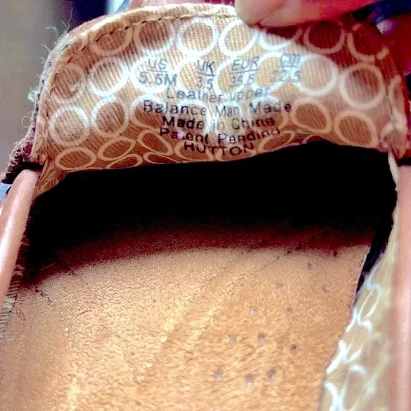 Naturalizer Hutton Brown and Blue Leather Shoes With Gold Accents Size 5.5 - Picture 8 of 10